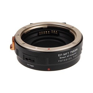 Fotodiox Pro Fusion Adapter, 스마트 AF 어댑터 - Canon EOS (EF / EF-S) D / SLR 렌즈 - Micro Four Thirds (MFT, M4 / 3) 완전 자동 기능을 갖춘 Mount Mirrorless 카메라 본체