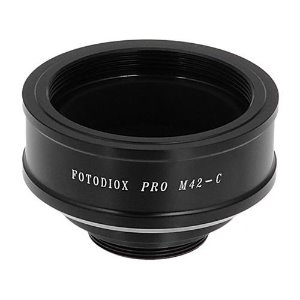 Fotodiox Pro 렌즈 어댑터-C- 마운트 (1 &quot;스크류 마운트) 시네 및 CCTV 카메라에 M42 스크류 마운트 SLR 렌즈와 호환